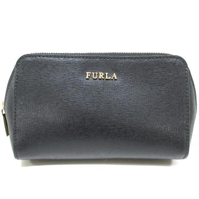 Furla(フルラ)のFURLA(フルラ) ポーチ美品  - 黒 レザー レディースのファッション小物(ポーチ)の商品写真