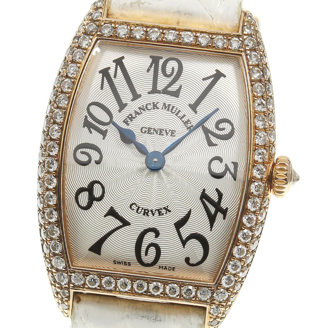 【FRANCK MULLER】フランクミュラー サンセット K18PG アフターダイヤ 1752QZ クォーツ レディース_736483【ev15】