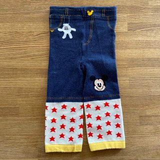 ディズニー(Disney)のミッキーマウス　ニットパンツ　80〜90cm(パンツ/スパッツ)