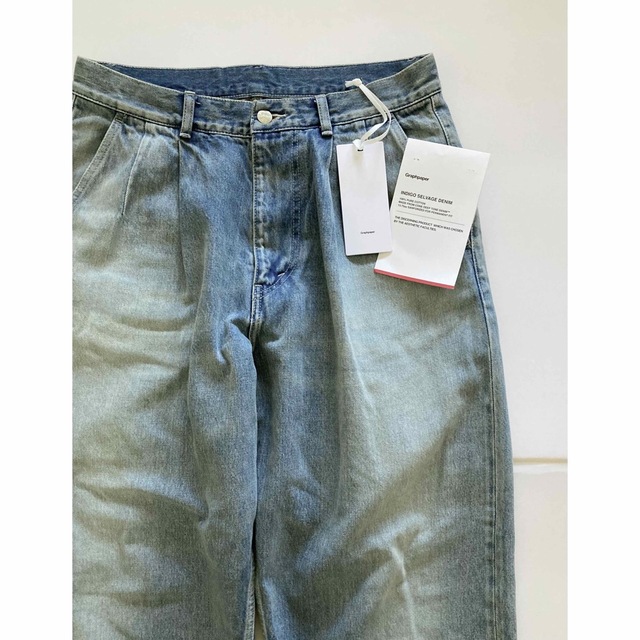 Graphpaper(グラフペーパー)の2023SS Graphpaper Two Tuck Tapered Pants メンズのパンツ(デニム/ジーンズ)の商品写真