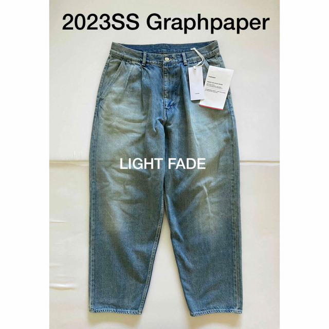 Graphpaper(グラフペーパー)の2023SS Graphpaper Two Tuck Tapered Pants メンズのパンツ(デニム/ジーンズ)の商品写真