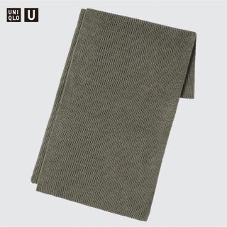 ユニクロ(UNIQLO)のUNIQLO U ニットストール グレー 新品未使用(マフラー/ショール)