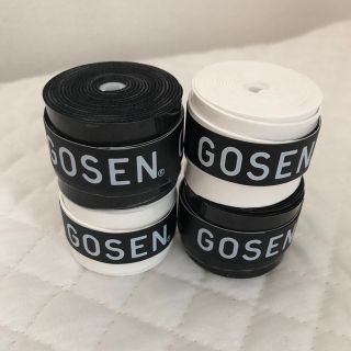 ゴーセン(GOSEN)のGOSEN グリップテープ 4個★迅速発送 白 黒 ゴーセンマイバチ✳︎色変更可(その他)