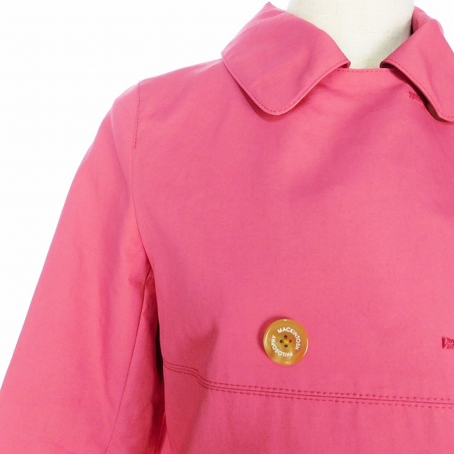 MACKINTOSH PHILOSOPHY(マッキントッシュフィロソフィー)のマッキントッシュフィロソフィー スプリングコート ステンカラー 36 ピンク レディースのジャケット/アウター(スプリングコート)の商品写真