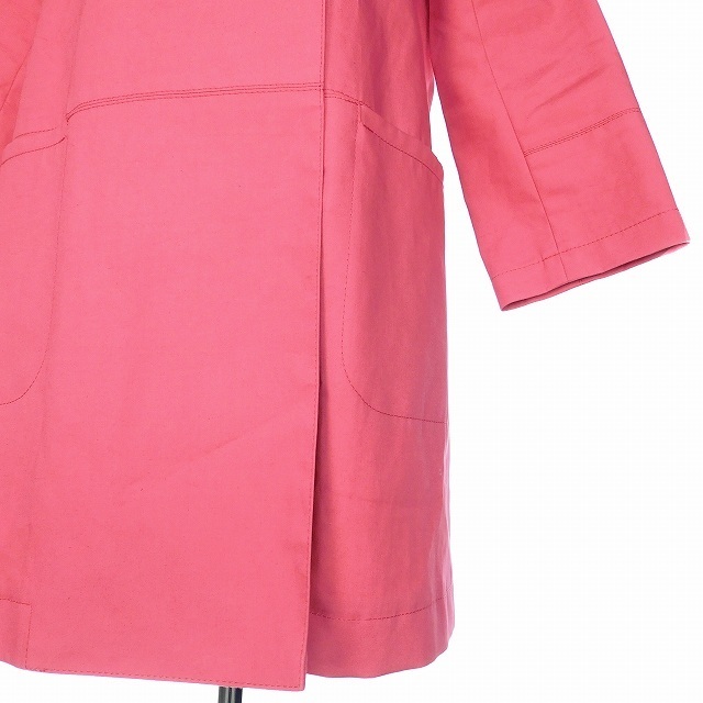 MACKINTOSH PHILOSOPHY(マッキントッシュフィロソフィー)のマッキントッシュフィロソフィー スプリングコート ステンカラー 36 ピンク レディースのジャケット/アウター(スプリングコート)の商品写真