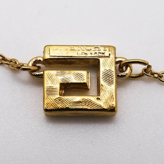 《希少》GIVENCHY ネックレス ゴールド Gロゴ ストーン