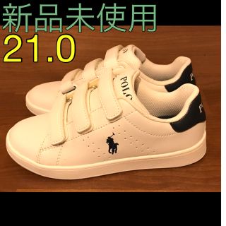 ポロラルフローレン(POLO RALPH LAUREN)の新品　未使用　21 Ralph Lauren 白　ホワイト　ベルクロ　スニーカー(スニーカー)