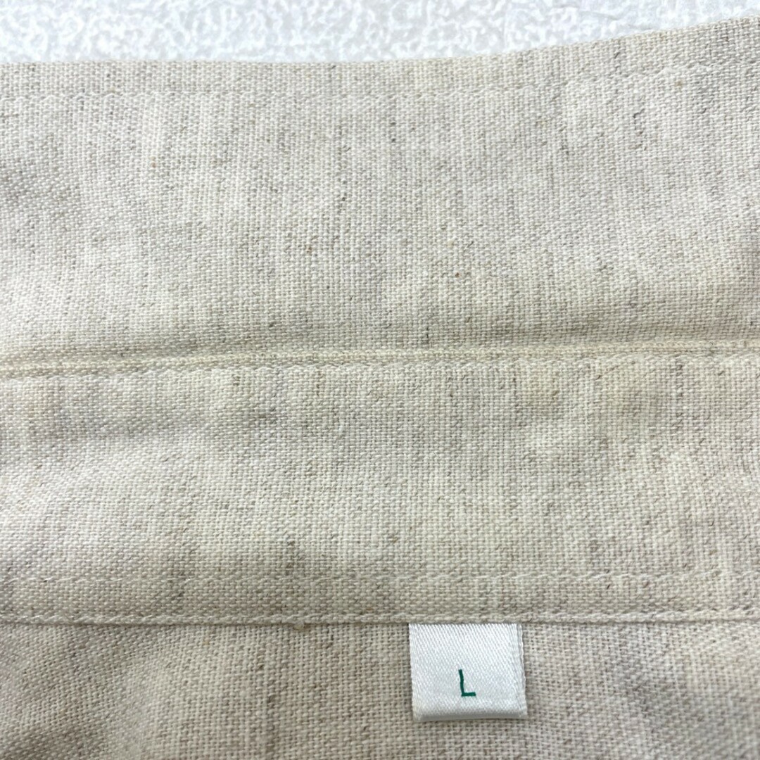 canda チロリアン シャツ ロングスリーブ コットン×リネン 長袖 花 ...