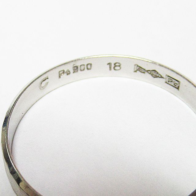 Pt900プラチナカットリング(サイズ18号) 超歓迎 www.toyotec.com