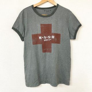 MASH 4077 リンガー Tシャツ プリント 半袖 サイズ：Boy's XXL オリーブ系 【レディース】古着 【中古】トリムTシャツ(Tシャツ(半袖/袖なし))