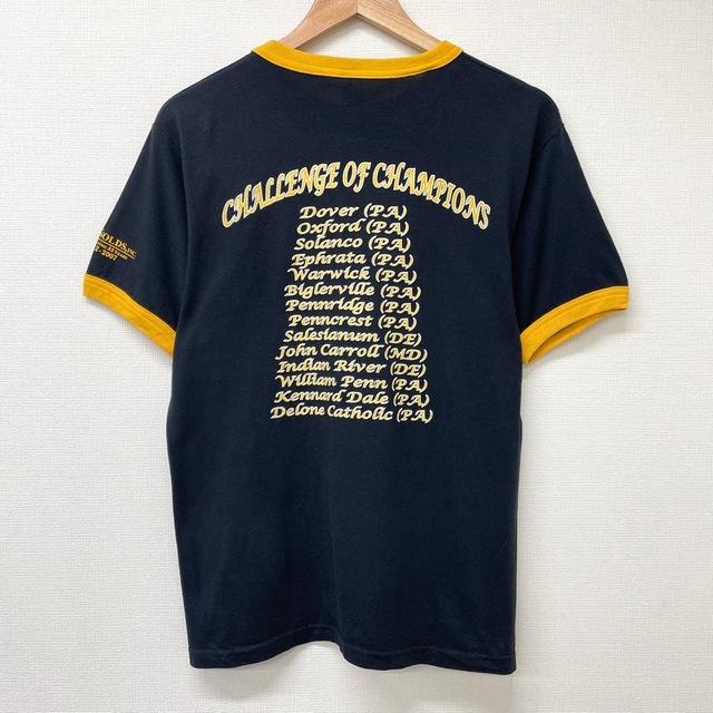 AUGUSTA リンガー Tシャツ プリント 半袖 サイズ：M ブラック×イエロー 【中古】トリムTシャツ メンズのトップス(Tシャツ/カットソー(半袖/袖なし))の商品写真