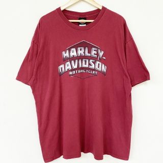 ハーレー(Hurley)のハーレーダビットソン HARLEY-DAVIDSON Tシャツ イーグル 両面 プリント ZYLSTRA 半袖 サイズ：XXL エンジ系 【中古】(Tシャツ/カットソー(半袖/袖なし))