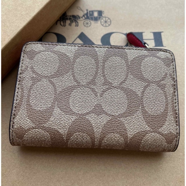 COACH - コーチ ミニ財布 アウトレット品 COACH 新品未使用品 ローズ ...