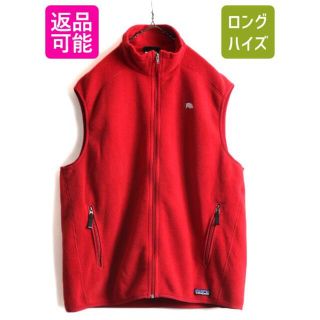 パタゴニア(patagonia)のパタゴニア フルジップ シンチラ フリース ベスト XL ハイネック 重ね着 赤(ベスト)