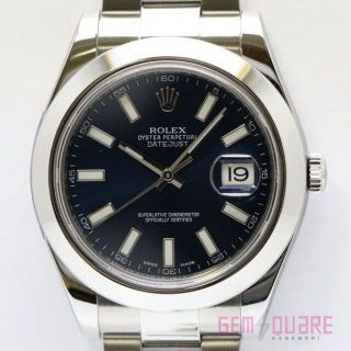 ロレックス(ROLEX)のロレックス デイトジャスト2 ブルー ランダム 116300 OH仕上げ済(腕時計(アナログ))