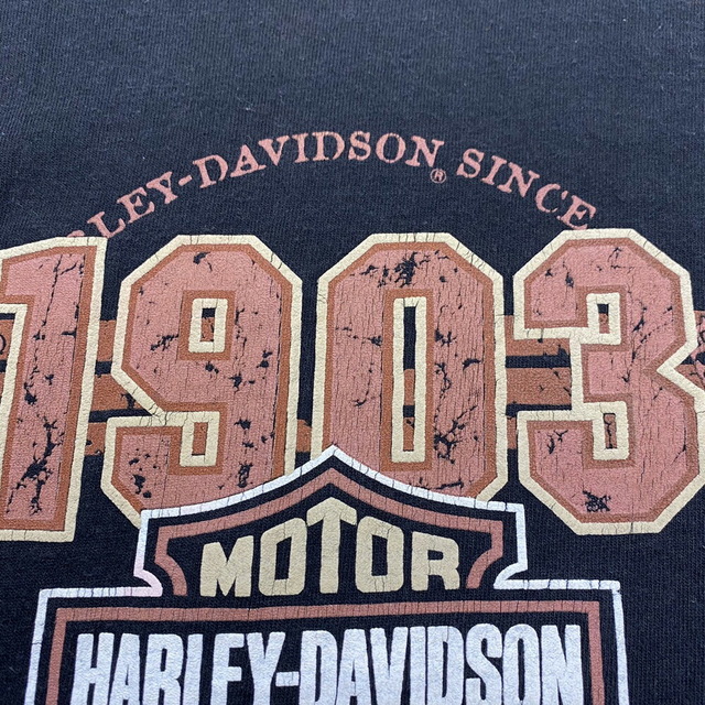 Hurley(ハーレー)のハーレーダビットソン HARLEY-DAVIDSON Tシャツ プリント 1903 半袖 サイズ：Men's XL位 ブラック 【中古】 メンズのトップス(Tシャツ/カットソー(半袖/袖なし))の商品写真