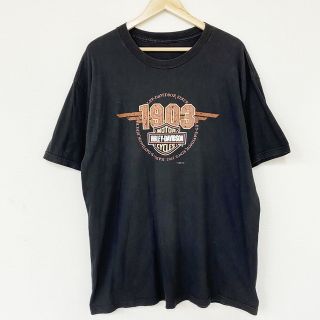 ハーレー(Hurley)のハーレーダビットソン HARLEY-DAVIDSON Tシャツ プリント 1903 半袖 サイズ：Men's XL位 ブラック 【中古】(Tシャツ/カットソー(半袖/袖なし))