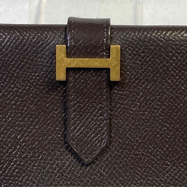 正規品☆エルメス ベアン 長財布 ブラウン系 男女兼用-