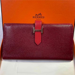 正規品☆エルメスベアンスフレ バイカラー長財布-