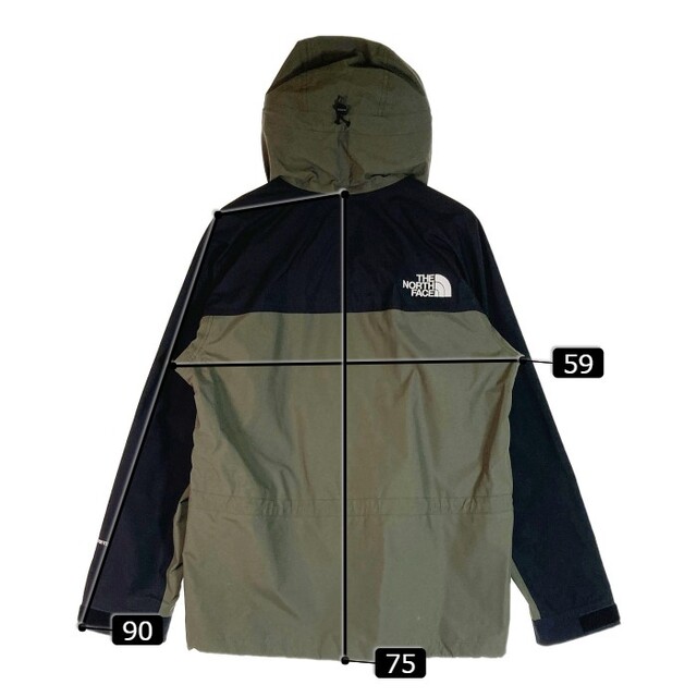 THE NORTH FACE(ザノースフェイス)の★ザ ノースフェイス マウンテンライトジャケット カーキ×ブラック sizeL メンズのジャケット/アウター(ナイロンジャケット)の商品写真