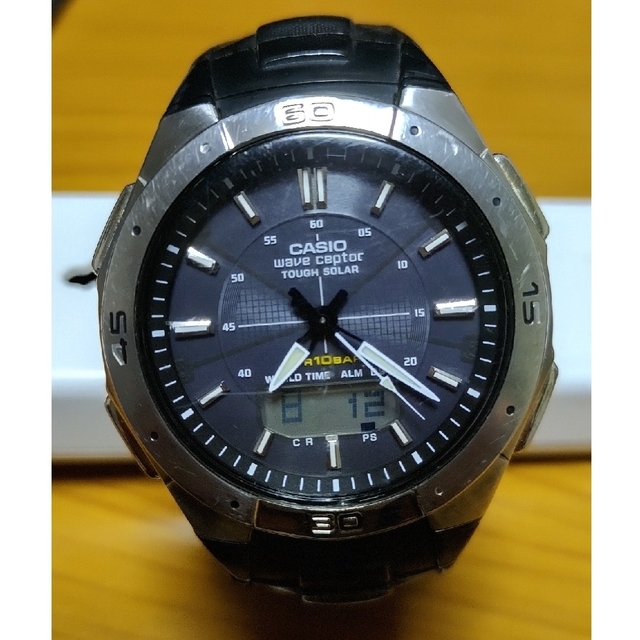 CASIO(カシオ)の中古 カシオ 電波ソーラー腕時計 5052 WVA-470 メンズの時計(ラバーベルト)の商品写真