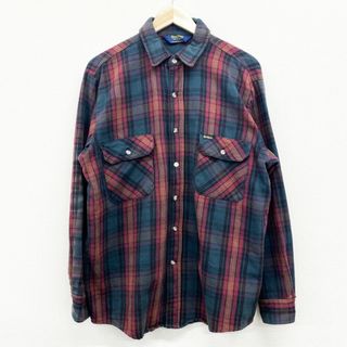 オシュコシュ(OshKosh)のオシュコシュ OSHKOSH ヘビーフランネル シャツ チェック柄 ロングスリーブ 長袖 サイズ：Men's XL位 レッド×グリーン×ベージュ 【中古】(シャツ)