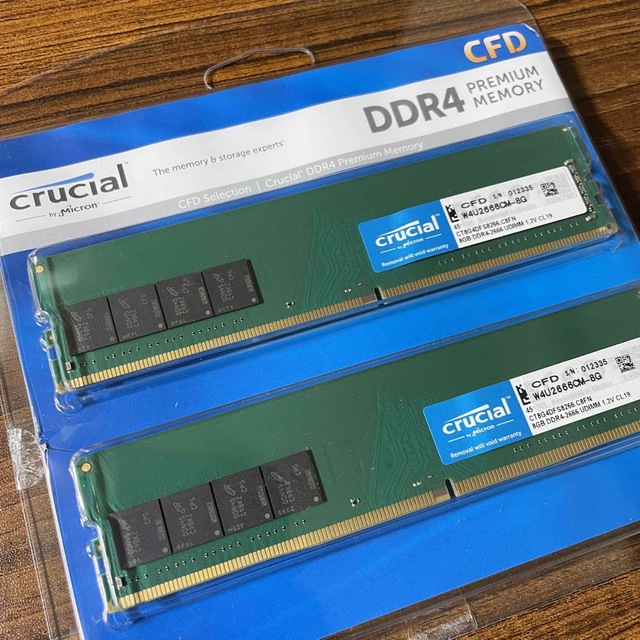 Crucial DDR4-2666 8GB×2枚 スマホ/家電/カメラのPC/タブレット(PCパーツ)の商品写真