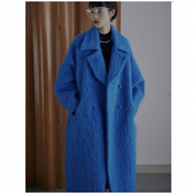 DEFORMATION COLLAR SHAGGY COAT