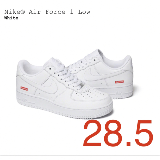 WHITEサイズSupreme Nike Air Force 1 Low 白28.5cm新品