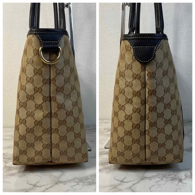 Gucci(グッチ)の【綺麗】GUCCI GG柄スプリーム　トートバッグ　ブラウン レディースのバッグ(トートバッグ)の商品写真