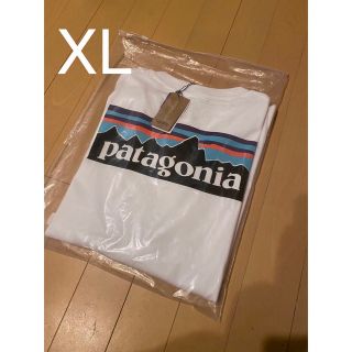 パタゴニア(patagonia)の新品 patagonia パタゴニア 長袖 Tシャツ P-6LOGO 白 XL(Tシャツ/カットソー(七分/長袖))