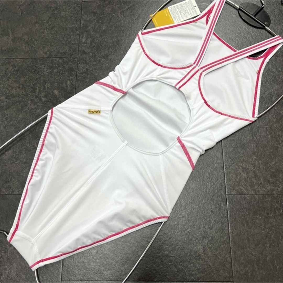 MIZUNO(ミズノ)のミズノ　女性用　エクサースーツ　ホワイト×ピンク　Lサイズ　新品 レディースの水着/浴衣(水着)の商品写真