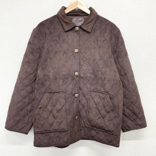 ラルフローレン(Ralph Lauren)のローレン ラルフローレン LAUREN R.L. キルティング ジャケット ピーチスキン 長袖 サイズ：WOMEN'S L ブラウン 【レディース】古着 【中古】(その他)