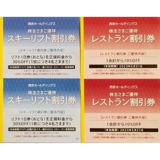 匿名発送西武ホールディングス　株主優待スキーリフト割引券2枚プリンスホテル(スキー場)