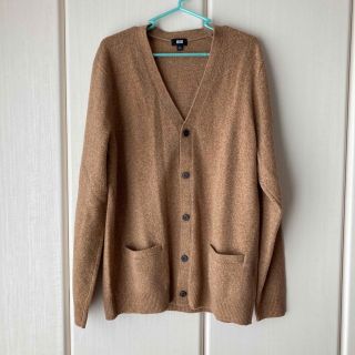 ユニクロ(UNIQLO)のユニクロ　カーディガン　メンズ　キャメル　XL(カーディガン)