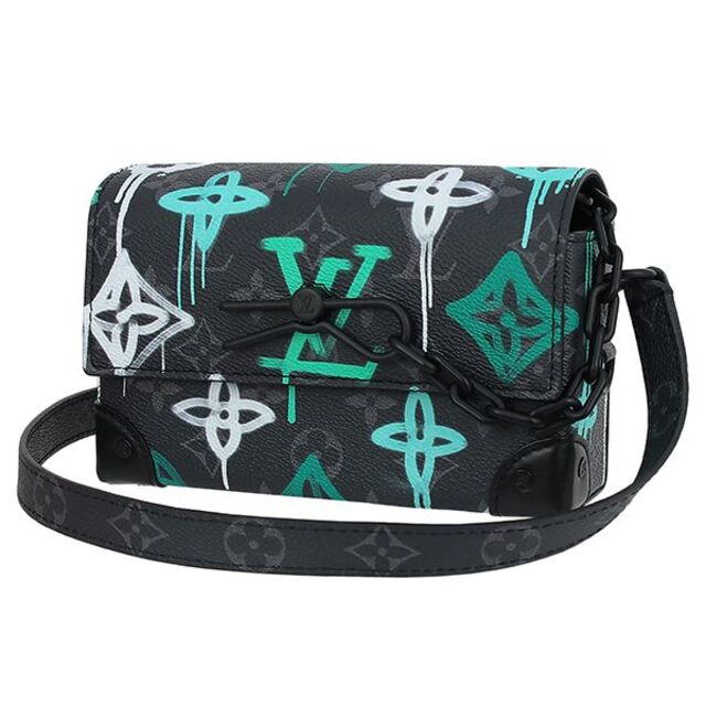 気質アップ ショルダーバッグ ルイヴィトン VUITTON LOUIS クロスボディバッグ h-e409 新作 新品 ショルダーバッグ ルイヴィトン LOUISVUITTON M59681 トリオ・ポーチ NM モノグラムアンプラントショルダーバッグ(ブラック×ブラウン) bb294#rinkan*A