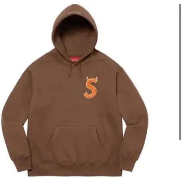 Supreme(シュプリーム)のSupreme S Logo Hooded Sweatshirt 茶XL メンズのトップス(パーカー)の商品写真