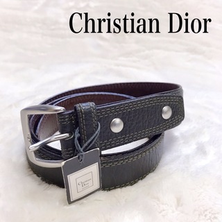 クリスチャンディオール(Christian Dior)の未使用 Christian Dior MONSIEUR レザー ベルト 黒 牛革(ベルト)