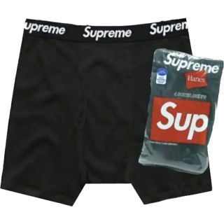 シュプリーム(Supreme)のsupreme パンツ　ブラック　supreme ヘインズ(ボクサーパンツ)