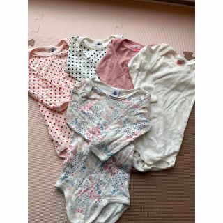 プチバトー(PETIT BATEAU)のプチバトー　ロンパース　18m/81cm （一枚usedあり）(ロンパース)