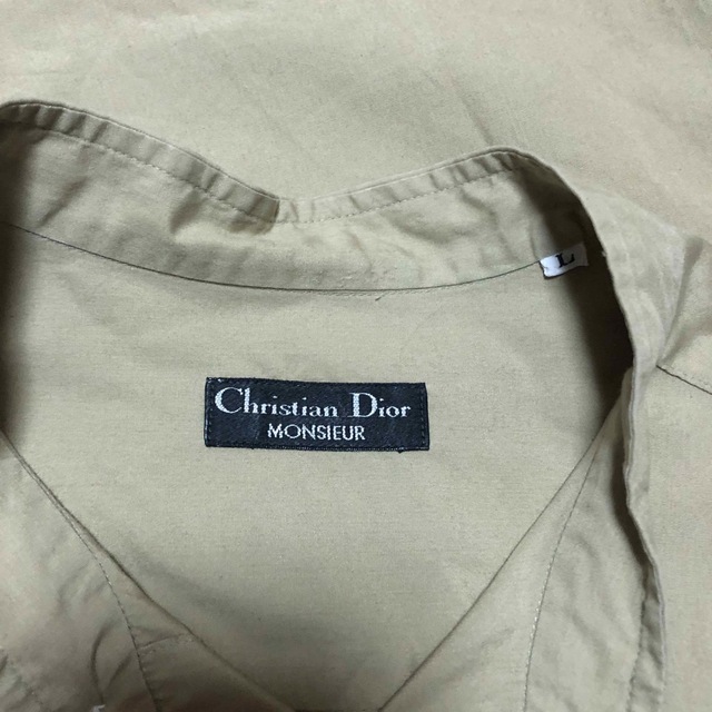 Christian Dior(クリスチャンディオール)の90s Christian Dior MONSIEUR バンドカラー シャツ Ｌ メンズのトップス(シャツ)の商品写真