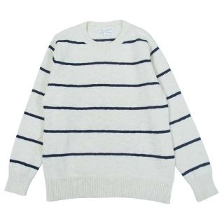 ザリアルマッコイズ(THE REAL McCOY'S)のThe REAL McCOY'S ザリアルマッコイズ ニット COTTON MARINE STRIPE SWEATER コットン ニット セーター マリン ストライプ オフホワイト系 40【中古】(ニット/セーター)