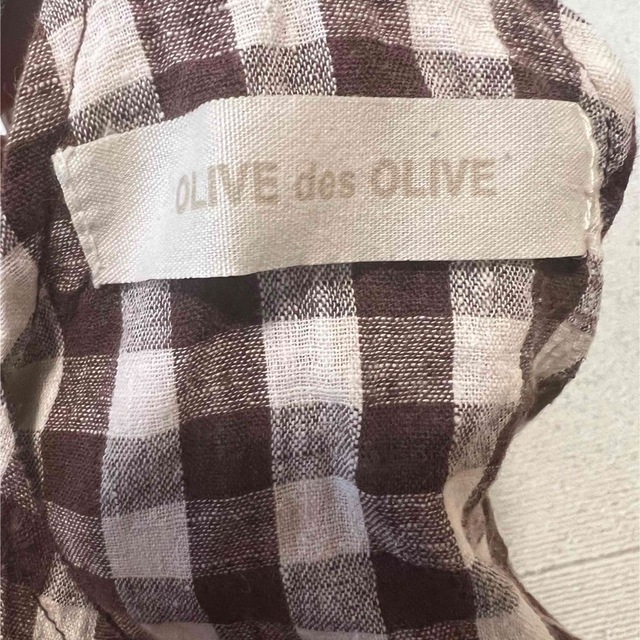 OLIVEdesOLIVE(オリーブデオリーブ)のオリーブデオリーブ チェックの麻、綿チュニックワンピース フリーサイズ レディースのトップス(チュニック)の商品写真