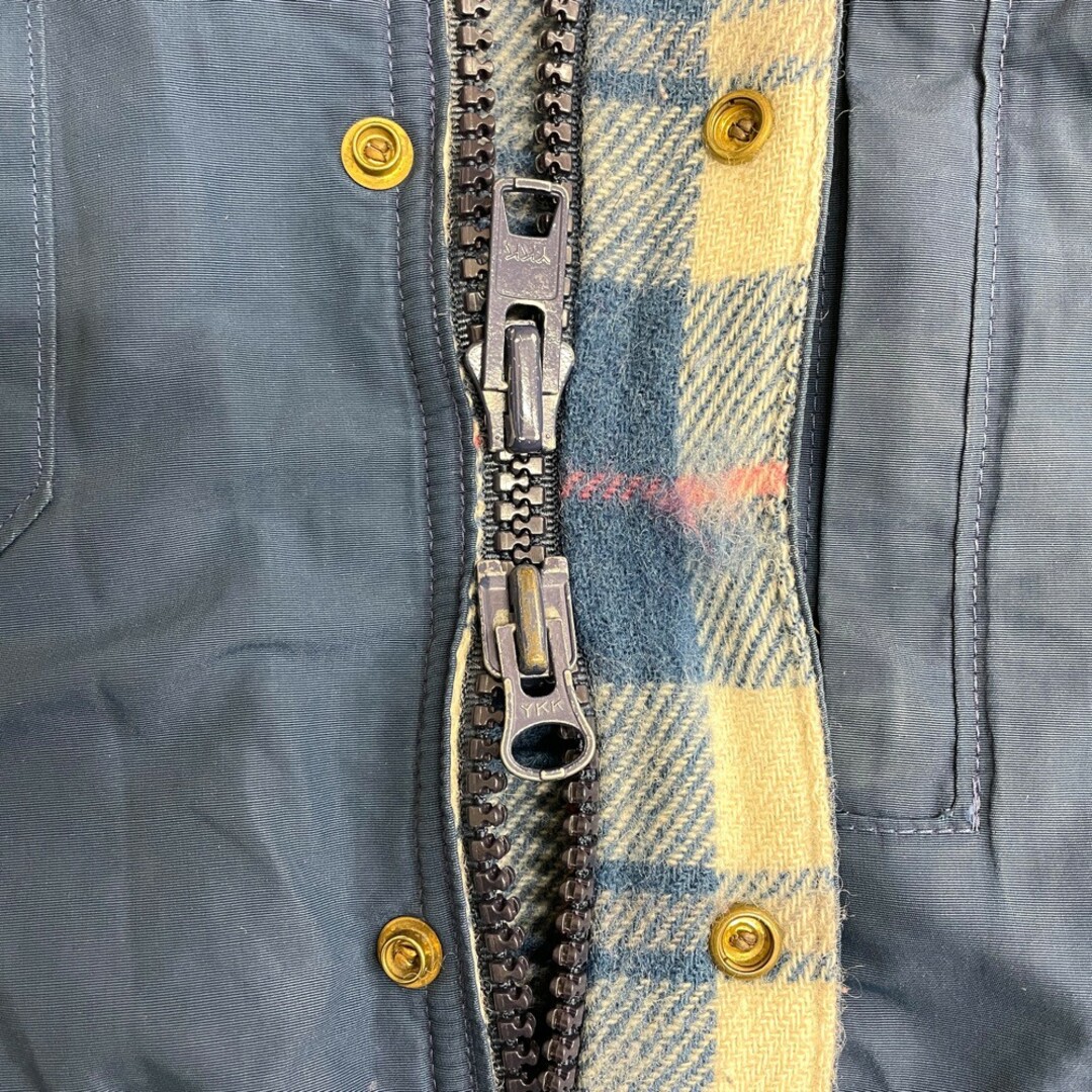 80's ウールリッチ Woolrich ジップアップ マウンテンパーカー 裏地フランネル サイズ：WOMEN'S L ネイビー MADE IN  U.S.A【レディース】古着 【中古】