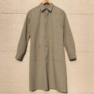 アーペーセー(A.P.C)の美品 A.P.C. ワンピース シャツ プルオーバー S 黄色 フランス製(ひざ丈ワンピース)