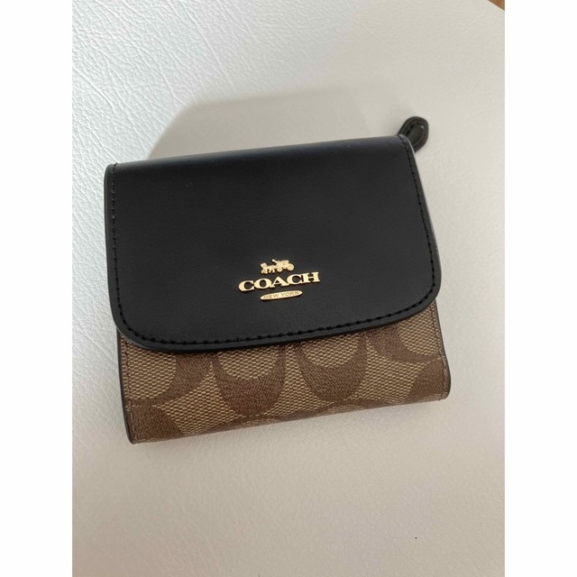 COACH 財布 黒 三つ折り財布