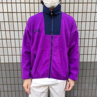 コロンビア(Columbia)の90's コロンビア Columbia ジップアップ フリース ジャケット 切り替え 長袖 サイズ：MEN'S M位 パープル×ネイビー古着 【中古】(その他)