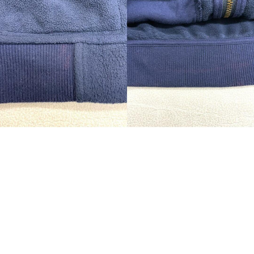 【フード収納】ラルフローレン 刺繍ロゴ 裏地フリースジャケット XS ネイビー
