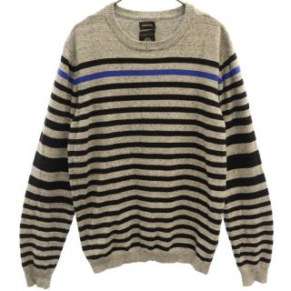 ディーゼル(DIESEL)のディーゼル ボーダー ニット M ブラック×グレー DIESEL 長袖 セーター レディース 【中古】  【230225】(ニット/セーター)