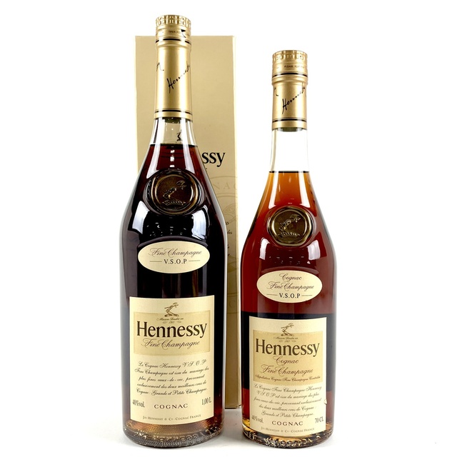 未開封★Hennessy【ヘネシー】 VSOP クリアボトル/VSOP プリヴィレッジ 2本セット 1000ml 箱付